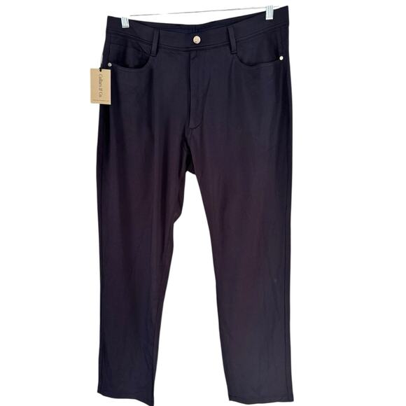 NWT Collars & Co CEO Tech Pull On Pants Navy Blue Size 36x30 Career Pull On